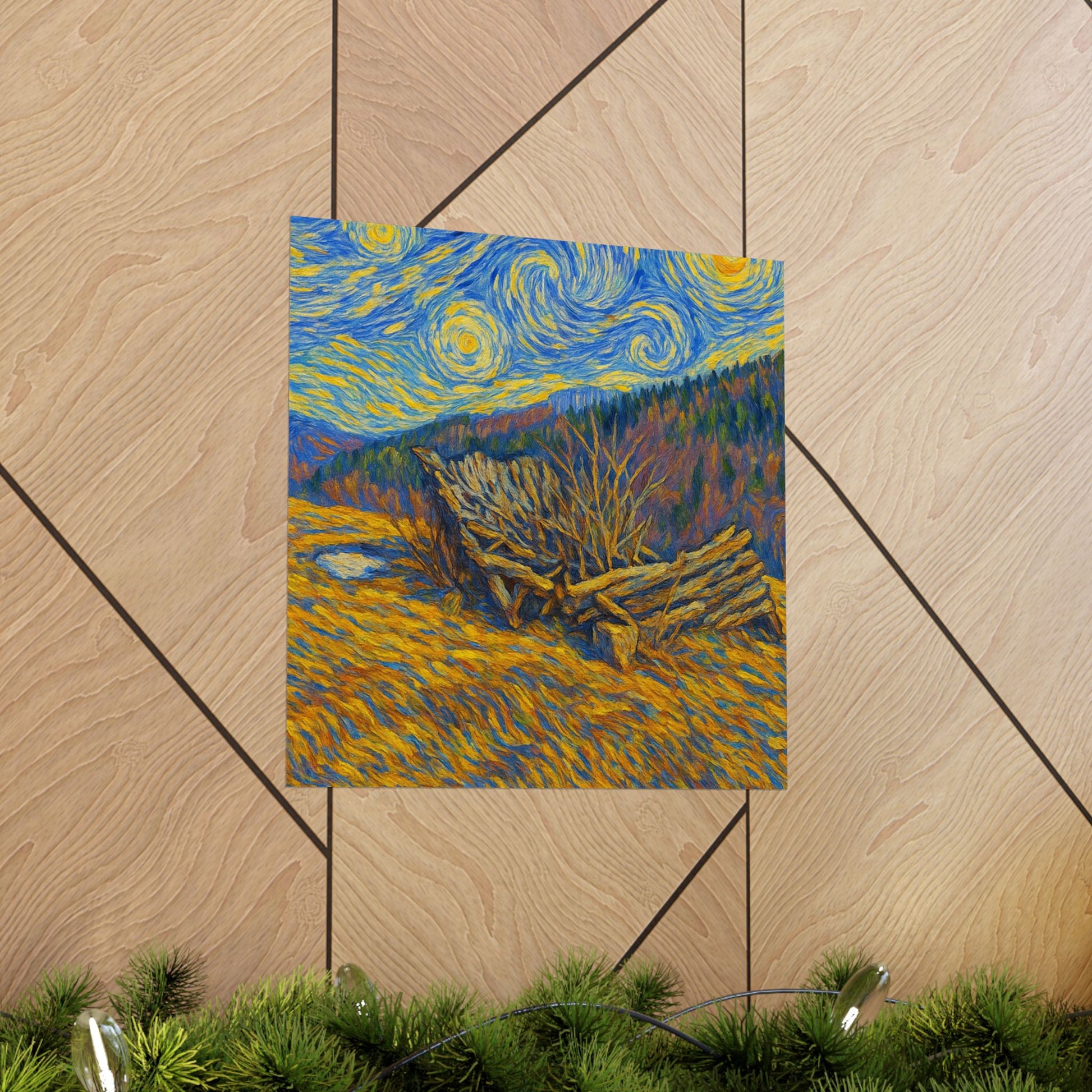 Matte Vertical Posters of Starry Night - Art Print for Home Decor, Wall Art, Gift for Art Lovers, Bacground for Celebrations - TRV
