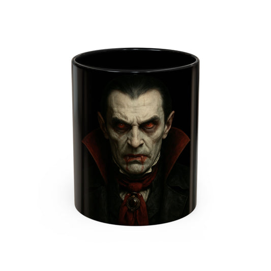 Gothic Dracula Vampire Accent Coffee Mug | Spooky Halloween Gift - Best Mug | Gothic Decor Store | Buy Online