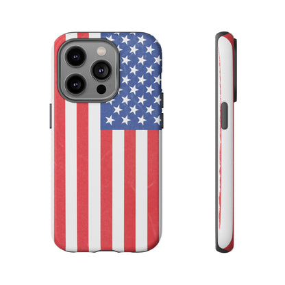 Patriotic Phone Case - Tough Cases for Veterans, USA Lovers, Independence Day, Memorial Day, Flag Design - TRV