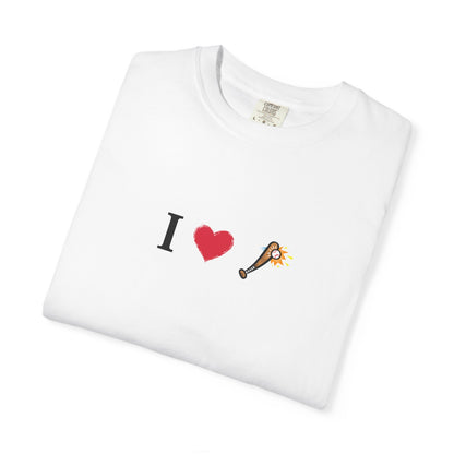 I Love Baseball  Unisex Tee, Gift for Couples, Cute Matching T-Shirts, Casual Everyday Wear, Anniversary Present, Love Shirt - TRV
