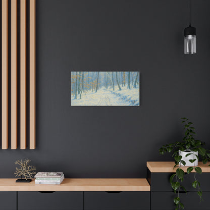 Winter Wonderland Canvas Art, Stretched Canvas Wall Decor, Home Decor, Art for Living Room, Gift for Nature Lovers, Cozy Winter Vibes - TRV