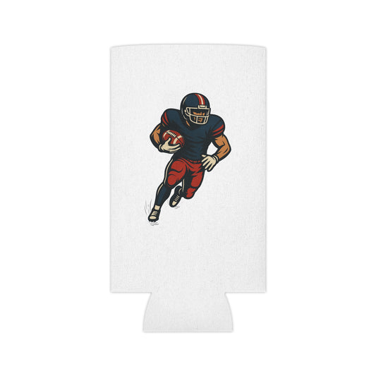 Football Player Can Cooler | Sports Fan Gift, Tailgate Accessories, Game Day Drink Holder, Party Favor, Football Party Decor