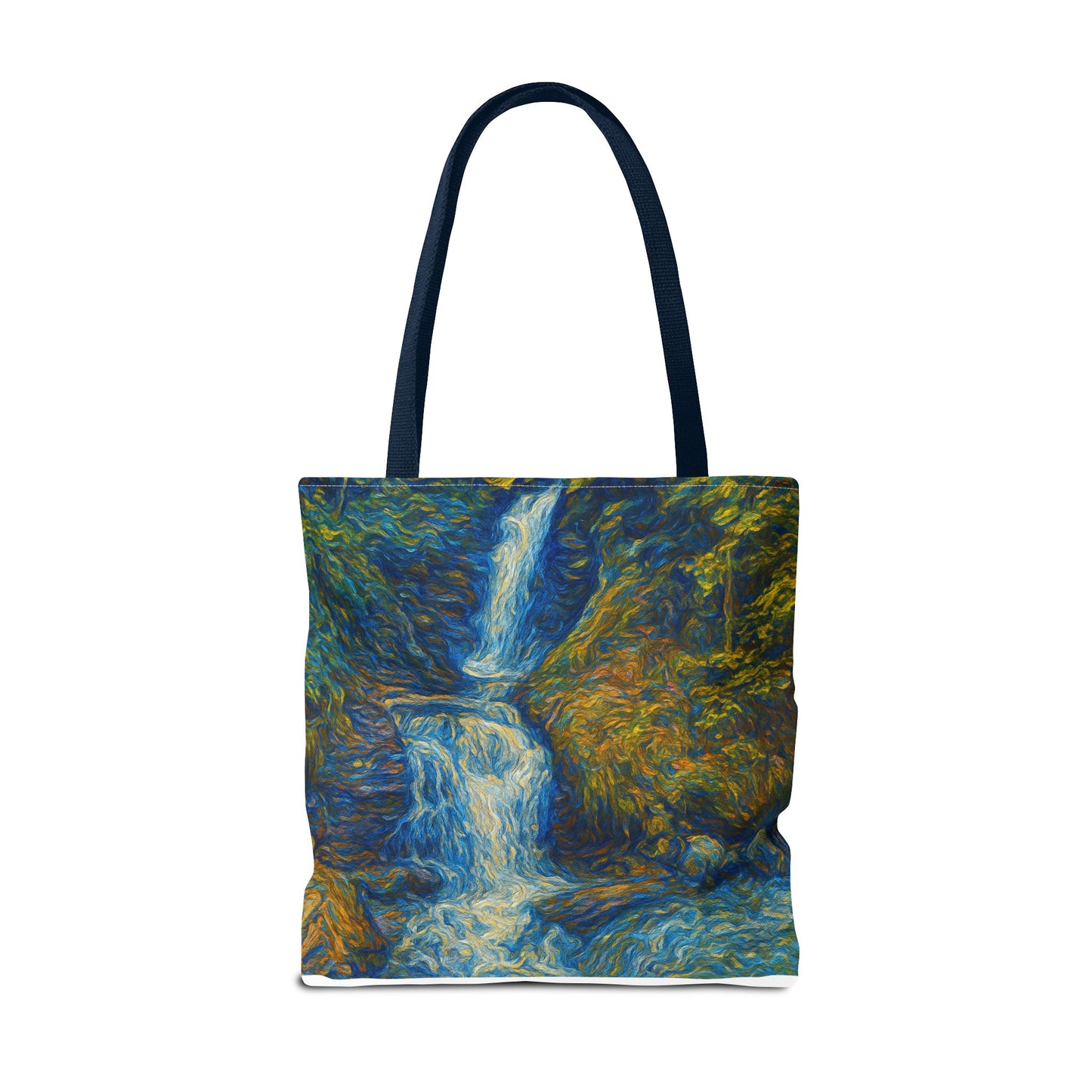 Nature-Inspired Tote Bag, Artistic Eco-Friendly Shopper, Waterfall Design, Reusable Market Bag, Gift for Nature Lovers - TRV