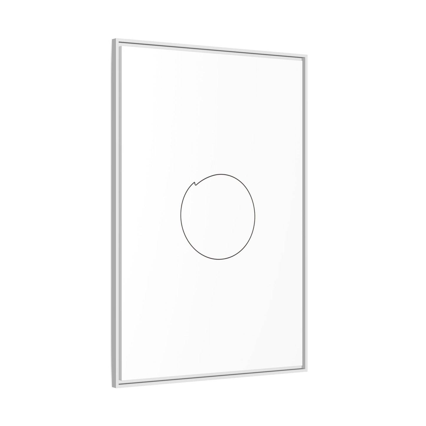 Minimal Circle Line Matte Canvas Framed | Modern Abstract Wall Art