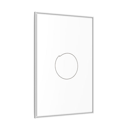 Minimal Circle Line Matte Canvas Framed | Modern Abstract Wall Art