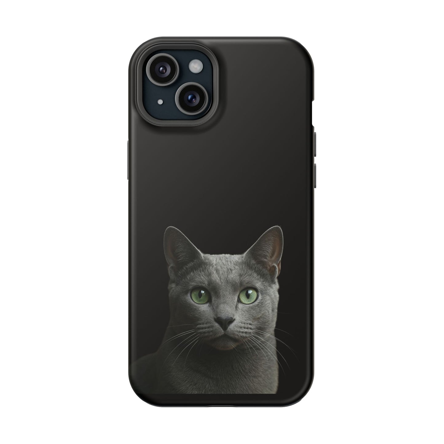 Russian Blue Cat Phone Case — Magnetic Impact-Resistant iPhone Cover