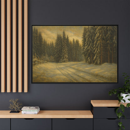 Framed Matte Canvas Wall Art - Serene Forest Landscape, Living Room Decor, Nature Print, Home Aesthetic, Gift for Nature Lovers, Wall [...] - TRV
