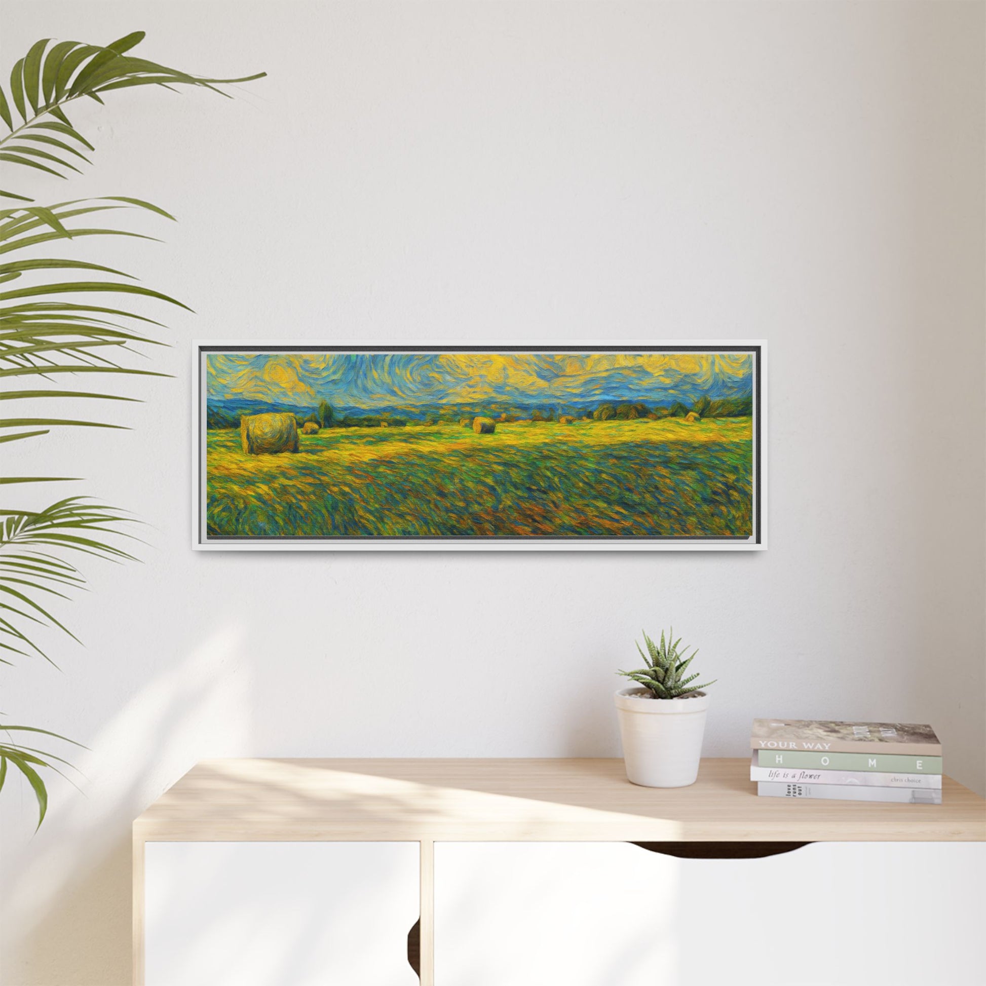 Landscape Matte Canvas, Framed (Multi-color) - TRV