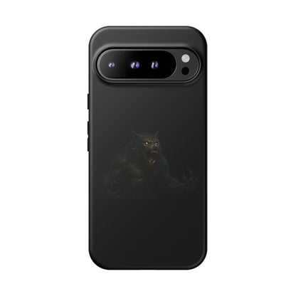 Werewolf Phone Case, Tough Cases, Black Panther Design, Gift for Animal Lovers, Phone Accessories, Fierce Phone Protection - TRV