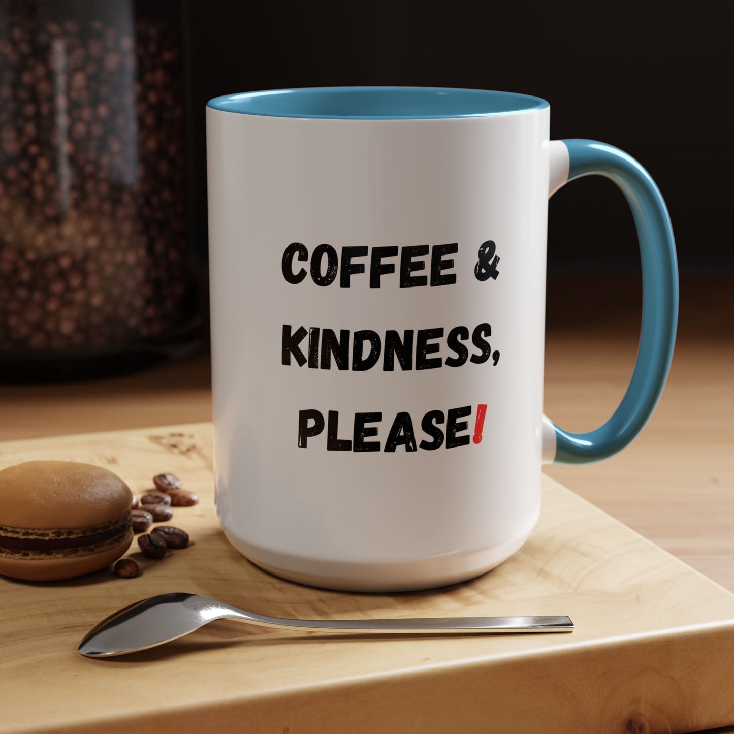 Coffee & Kindness Mug - Inspirational Coffee Cup, Gift for Friends, Office Decor, Encouragement, Morning Motivation