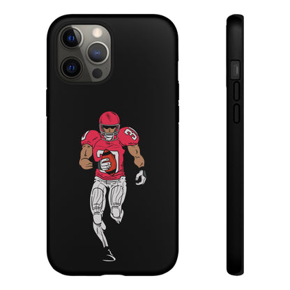 Football Player Tough Phone Case – Protective Black Sports iPhone Case