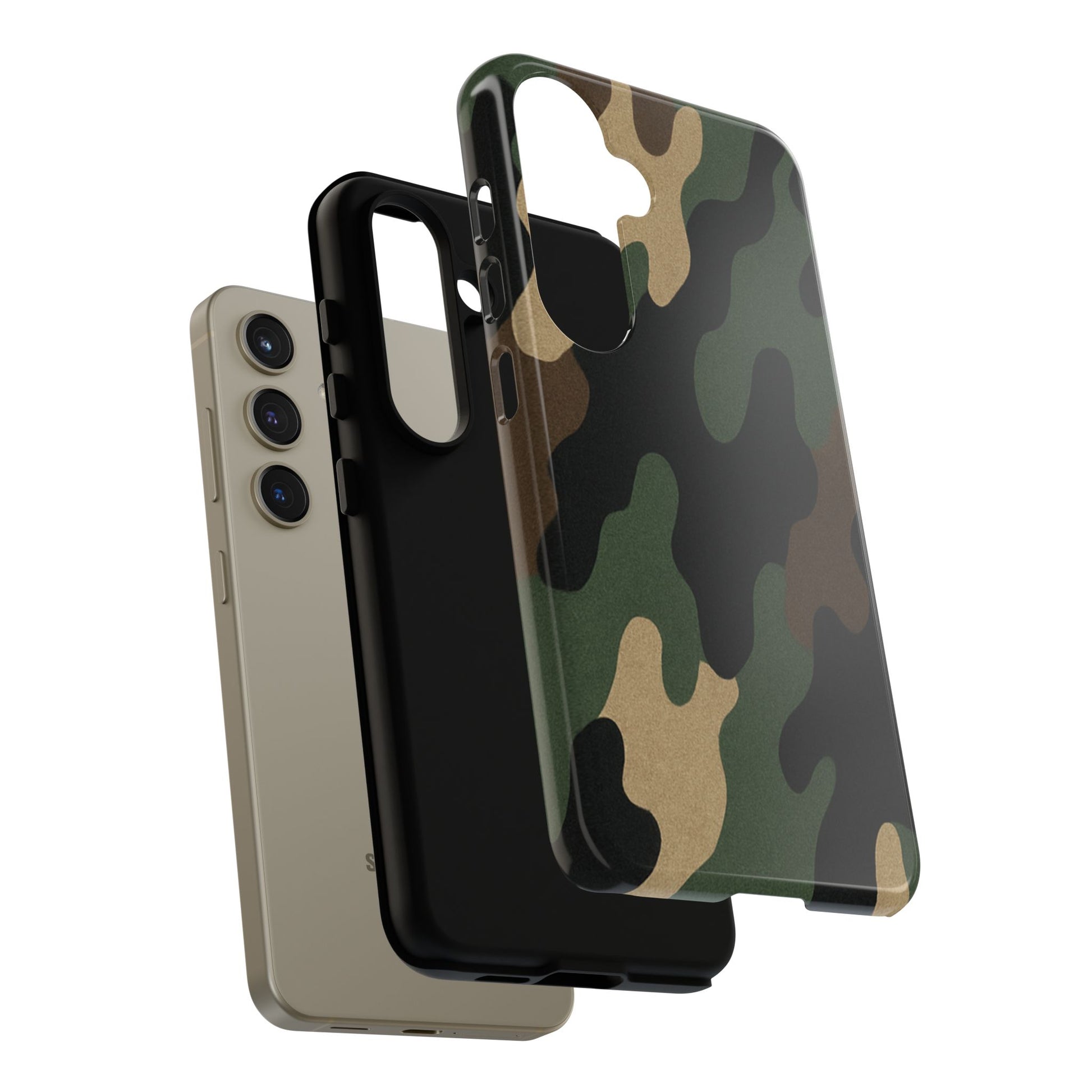Camouflage Phone Case, Tough Phone Cover, Military Style Accessory, Protective Case for Men, Gifts for Soldiers - TRV