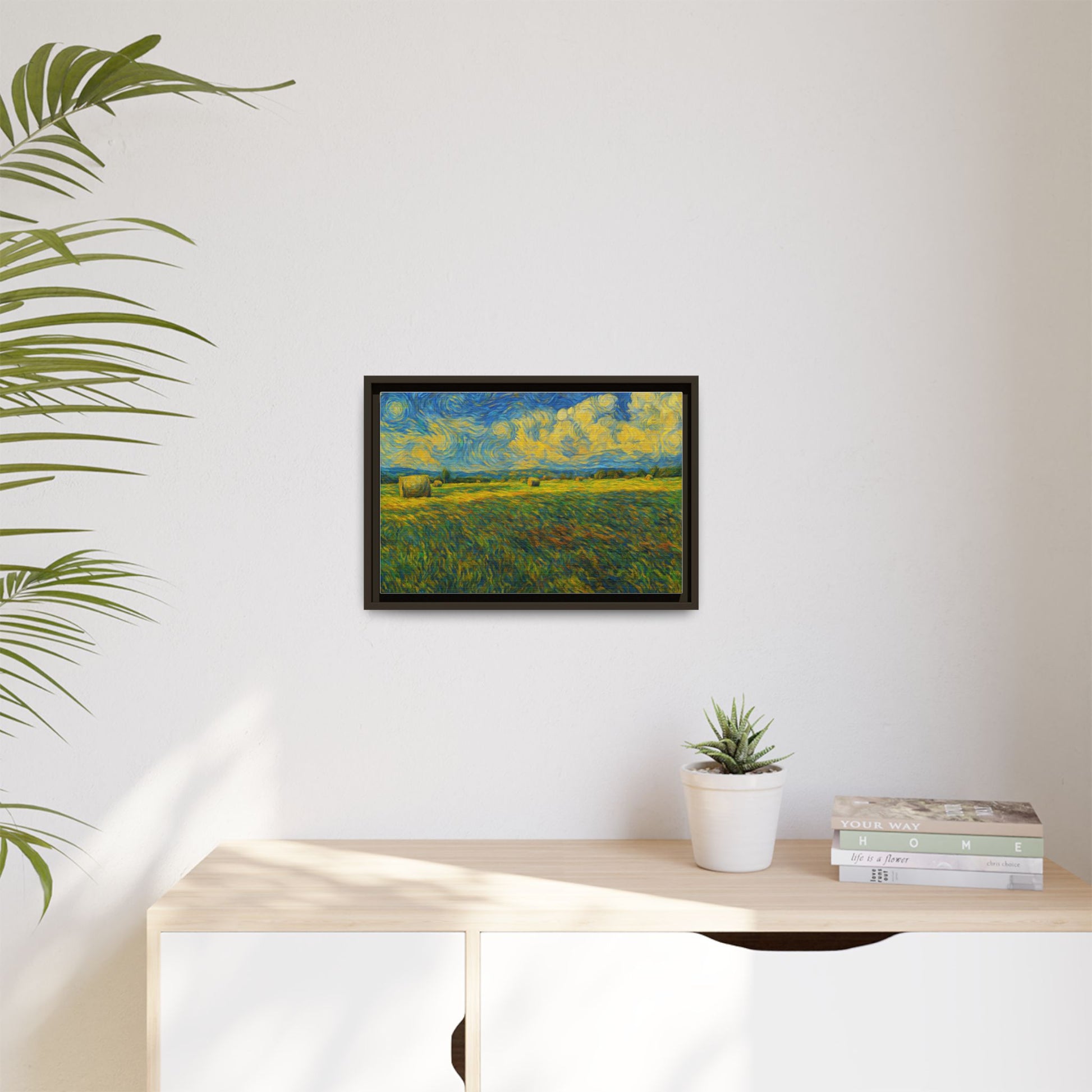 Landscape Matte Canvas, Framed (Multi-color) - TRV