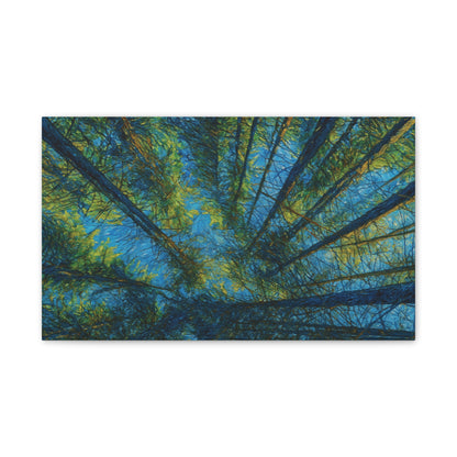 Canvas Wall Art, Forest Perspective Print, Nature Decor, Home & Office Art, Rustic Wall Hanging, Tree Art for Nature Lovers - TRV