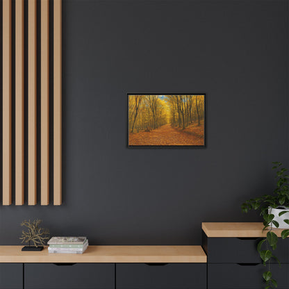 Autumn Forest Framed Canvas Art, Cozy Wall Decor, Nature Inspired Gift, Fall Home Accent, Perfect for Thanksgiving - TRV