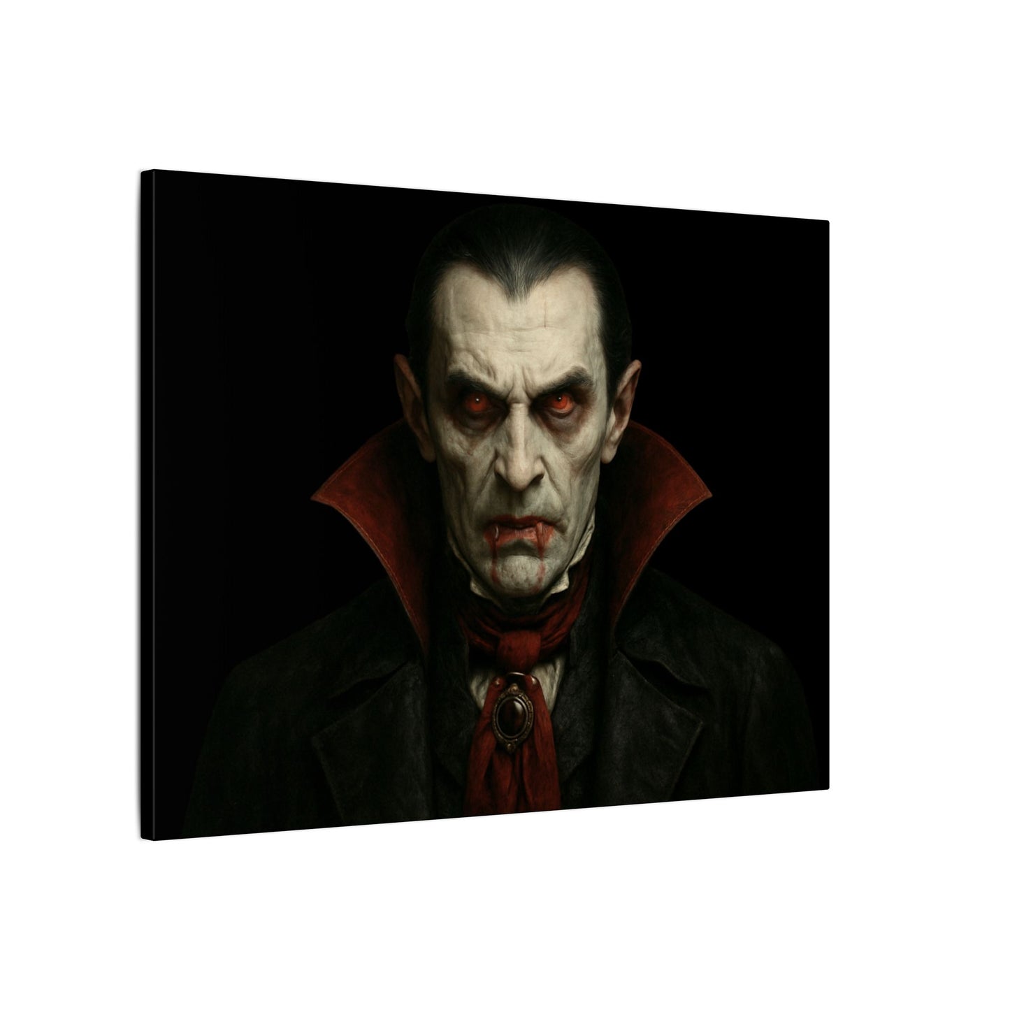 Vampire Portrait Canvas Wall Art – Gothic Dracula Print on Canvas