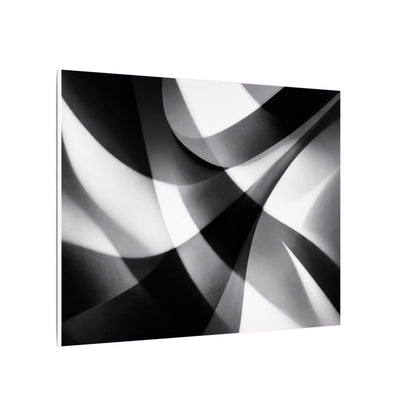Abstract Black and White Swirl Matte Canvas