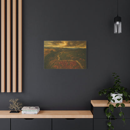 Stretched Canvas Art, Scenic Landscape Wall Decor, Nature Painting for Home, Rustic Room Accent, Gift for Nature Lovers - TRV