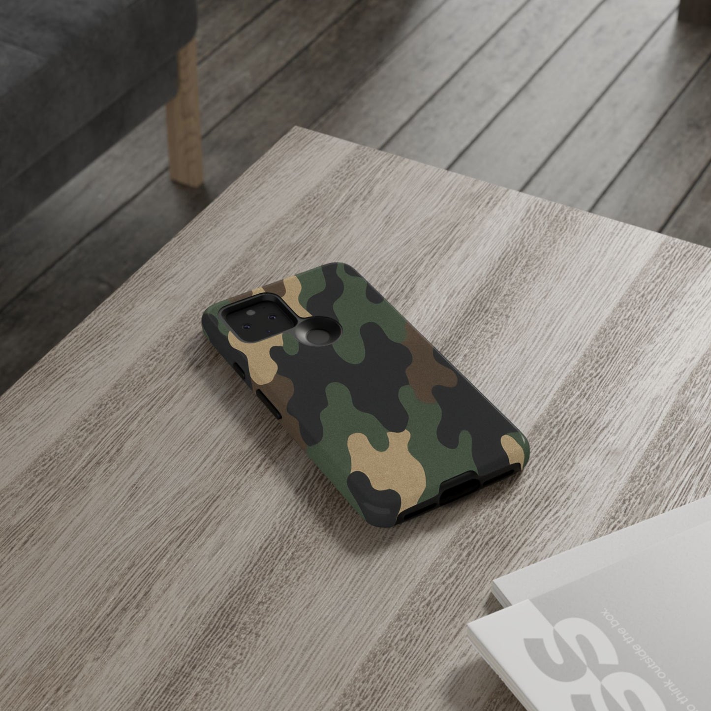 Camouflage Phone Case, Tough Phone Cover, Military Style Accessory, Protective Case for Men, Gifts for Soldiers - TRV
