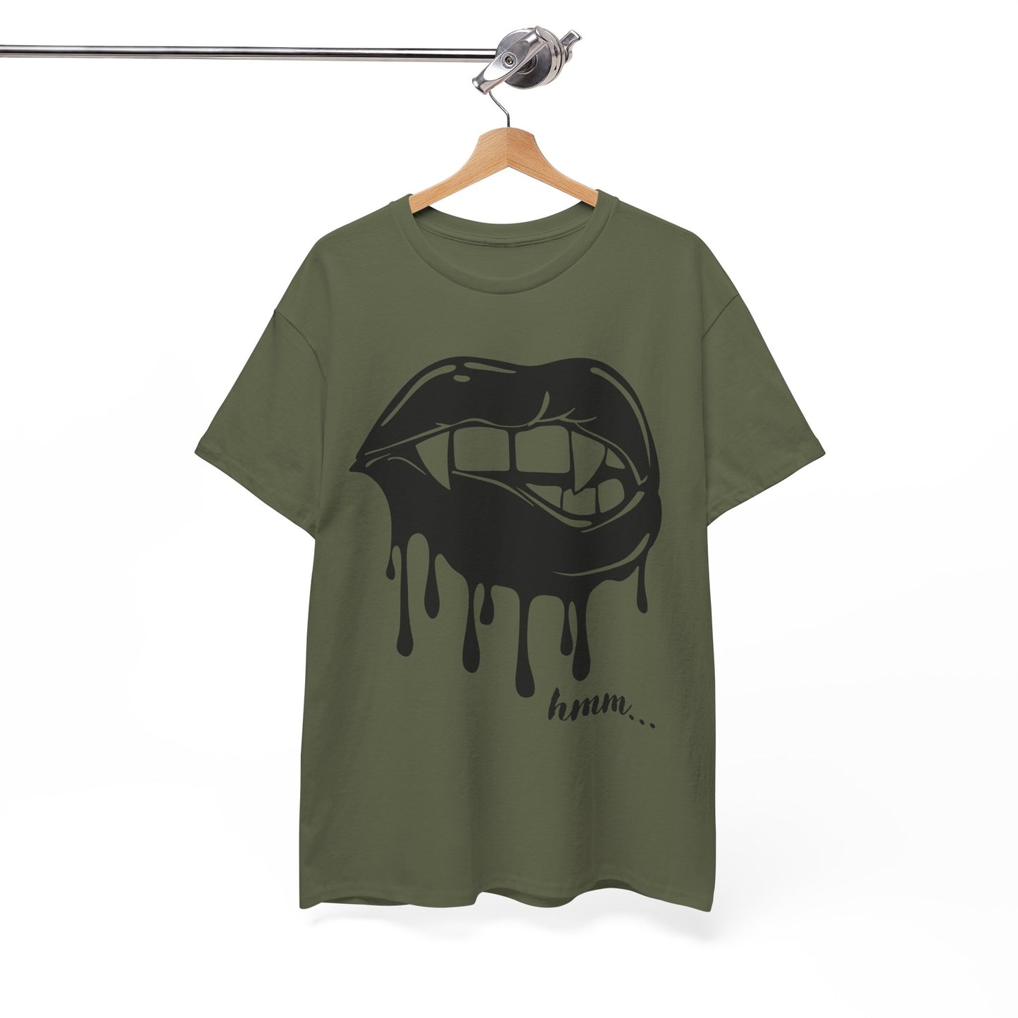 Edgy Graphic Tee - Dripping Lips Design - Unisex Heavy Cotton Tee