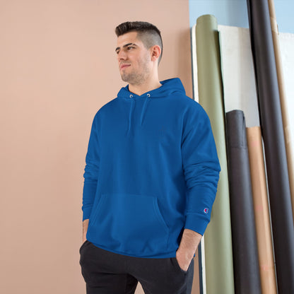 Champion Hoodie with Korean Finger Heart Graphic – Minimal White Pullover