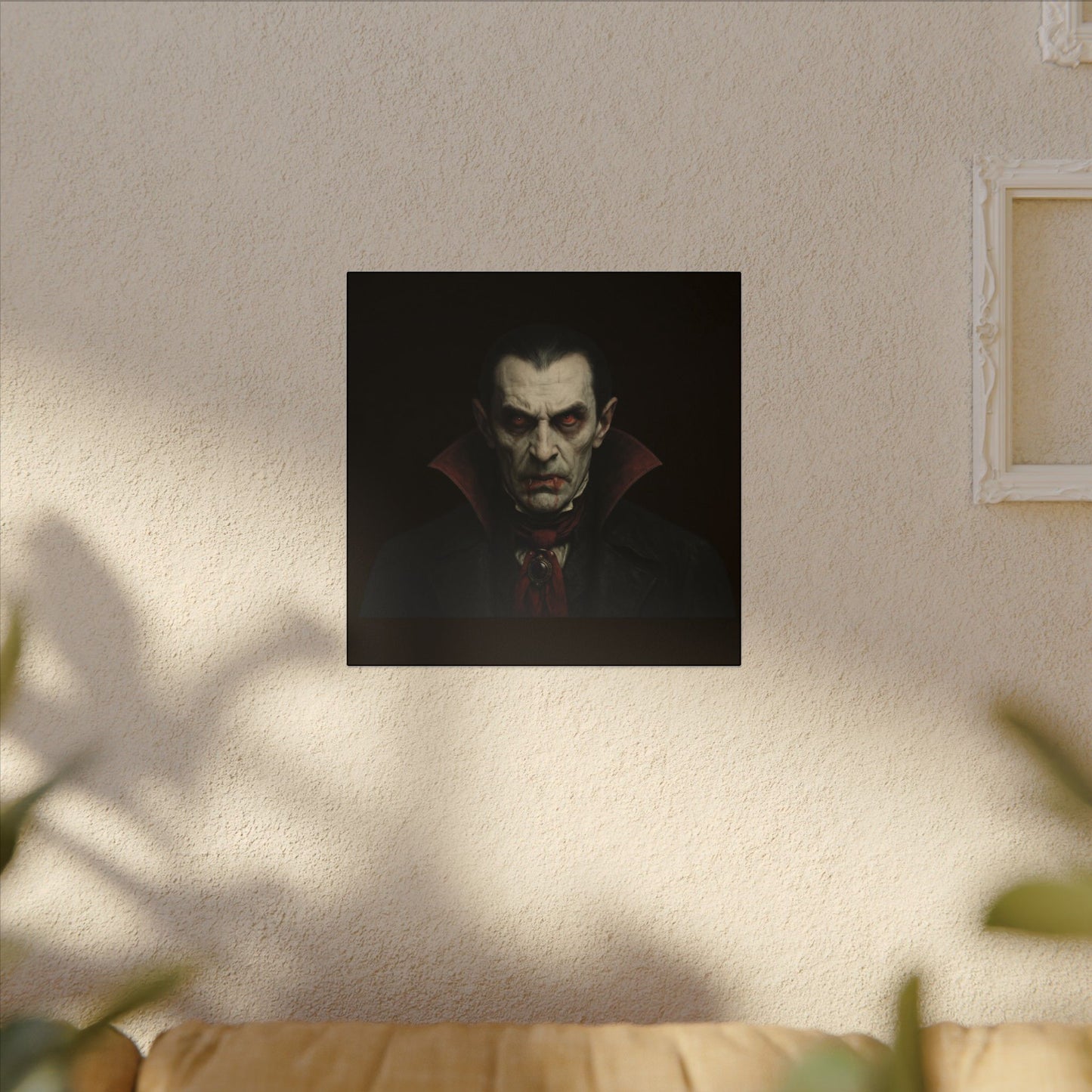 Vampire Portrait Canvas Wall Art – Gothic Dracula Print on Canvas