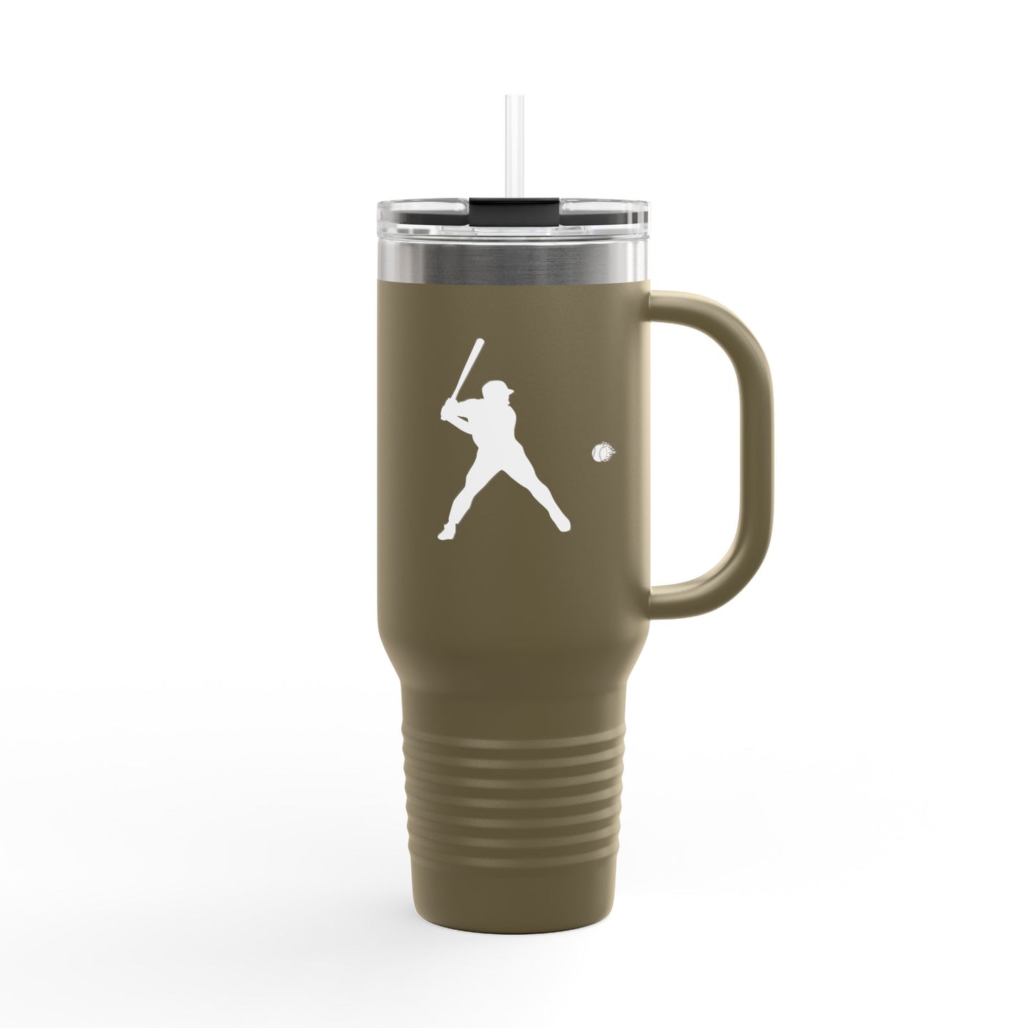 Baseball-Themed Insulated Travel Mug, Perfect for Fans & Athletes, Gift for Sports Lovers, 40oz Drinkware for Home & Road - TRV