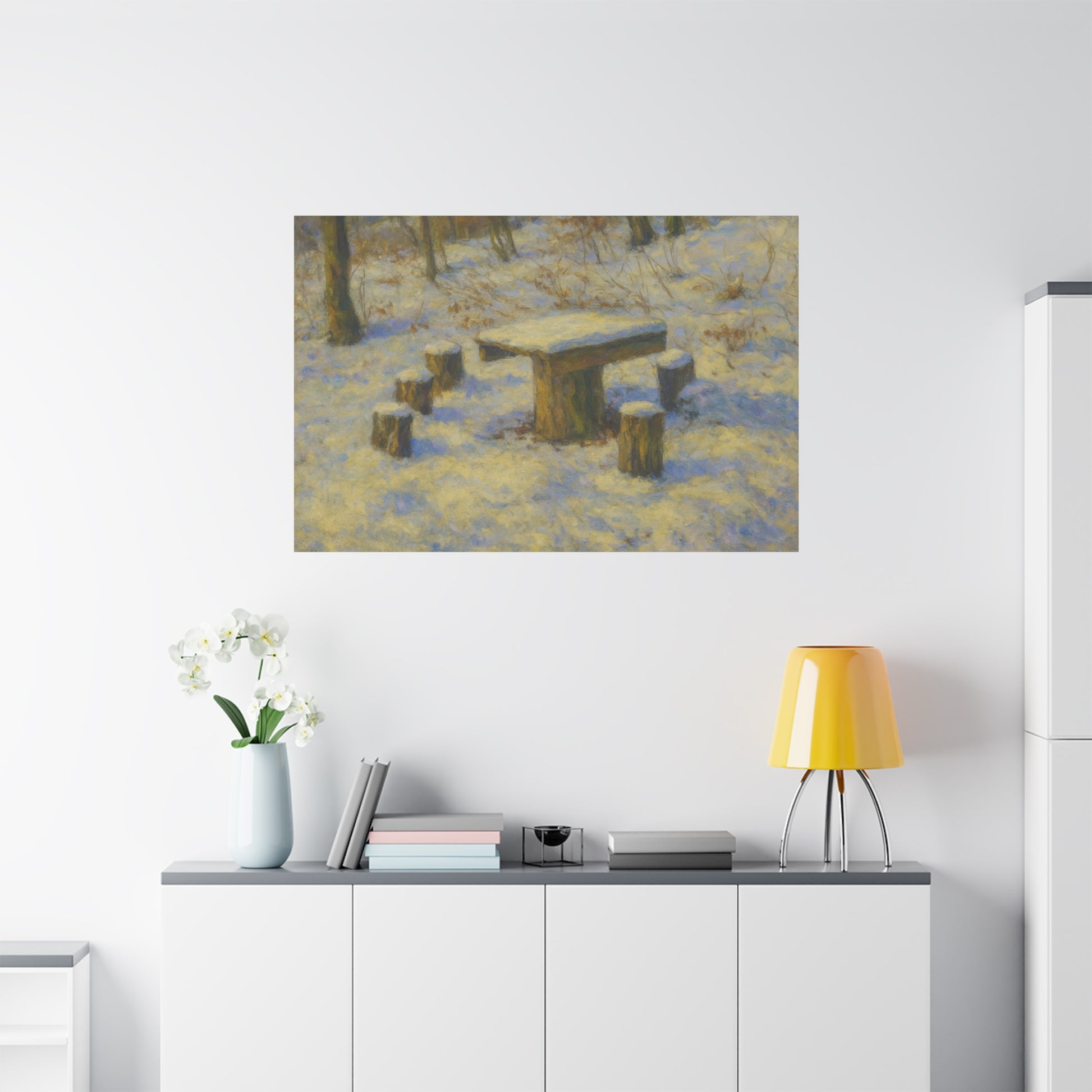 Matte Canvas Wall Art, Rustic Outdoor Scene, Nature Decor, Home Wall Décor, Cozy Cabin Vibe, Perfect for Gift Giving - TRV