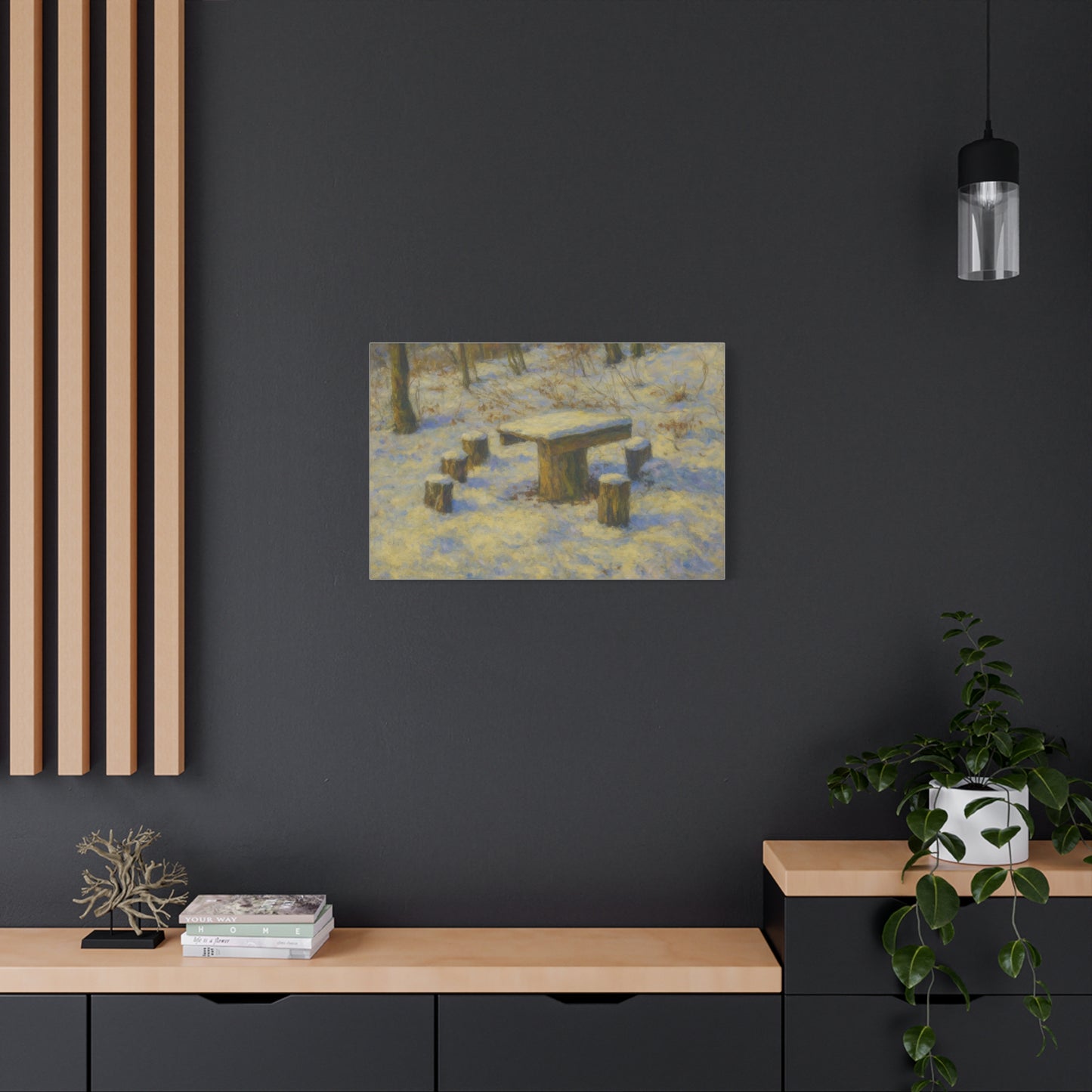 Matte Canvas Wall Art, Rustic Outdoor Scene, Nature Decor, Home Wall Décor, Cozy Cabin Vibe, Perfect for Gift Giving - TRV