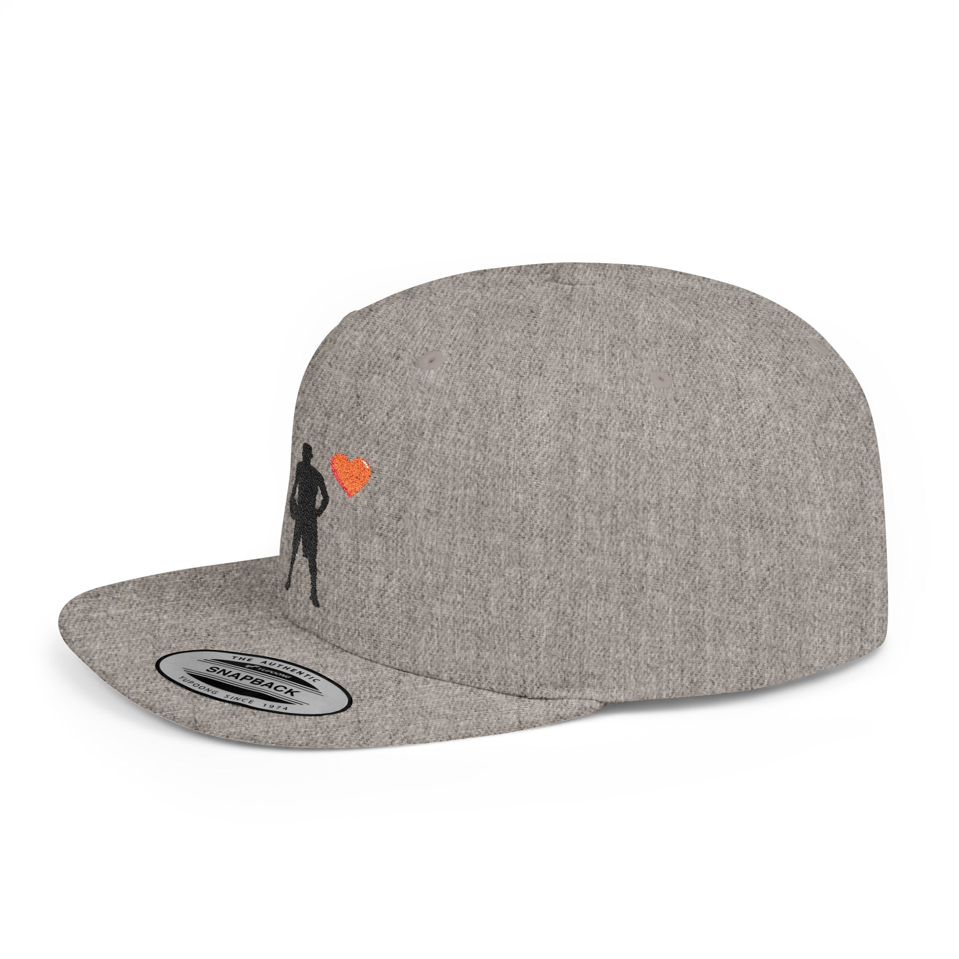 Sporty Love Flat Bill Snapback Hat – Adjustable Cap for Athletes, Casual Wear, Gifts for Sports Fans, Basketball Enthusiasts, Unique - TRV
