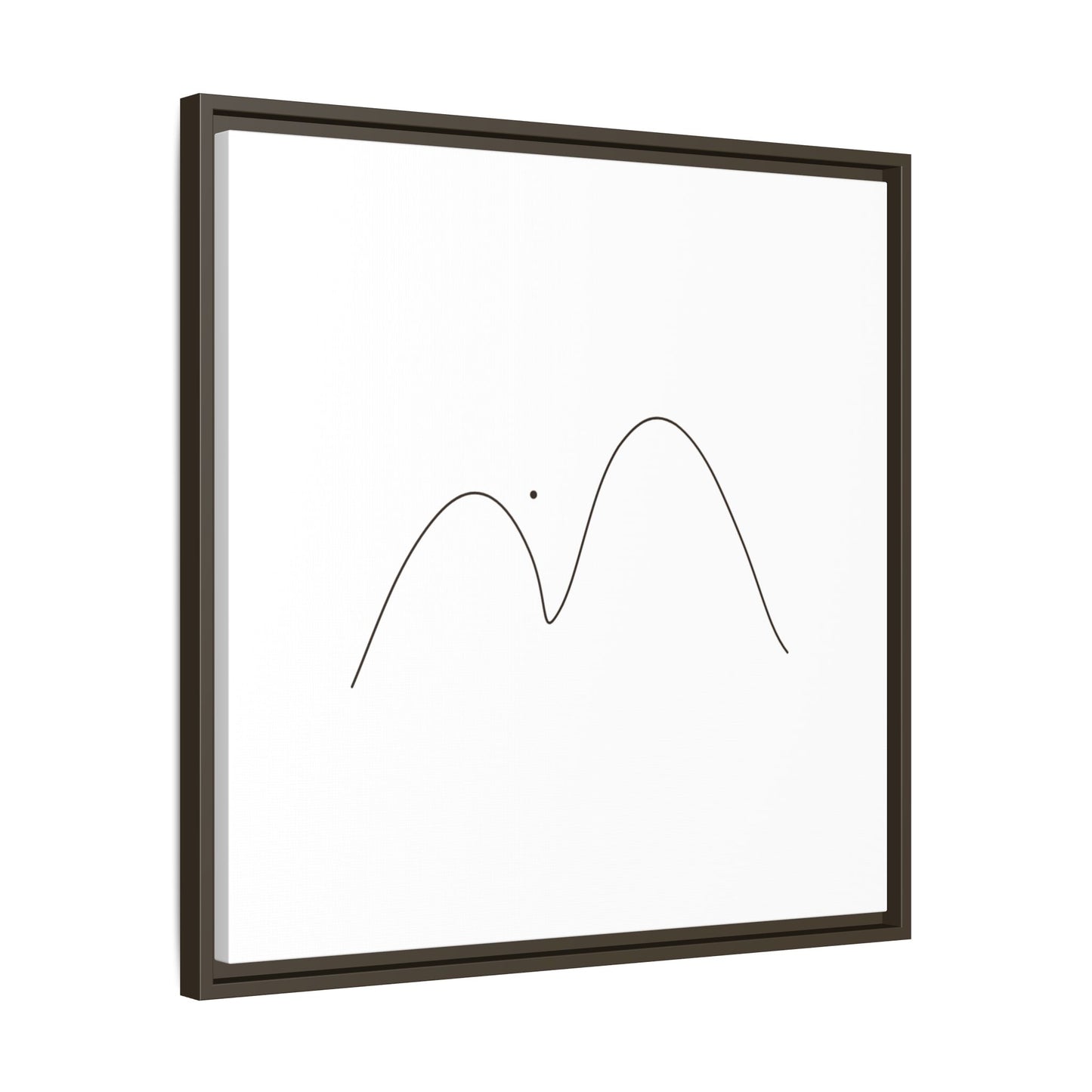 Minimal Line Mountains Matte Canvas Framed