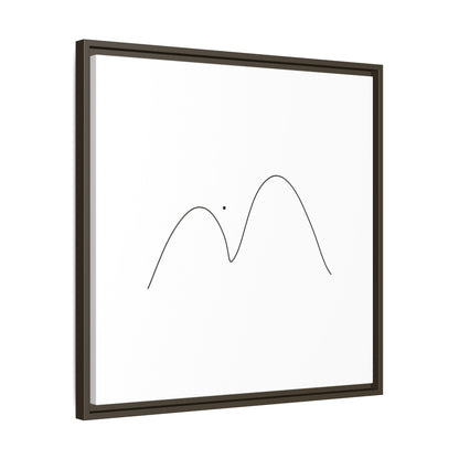 Minimal Line Mountains Matte Canvas Framed