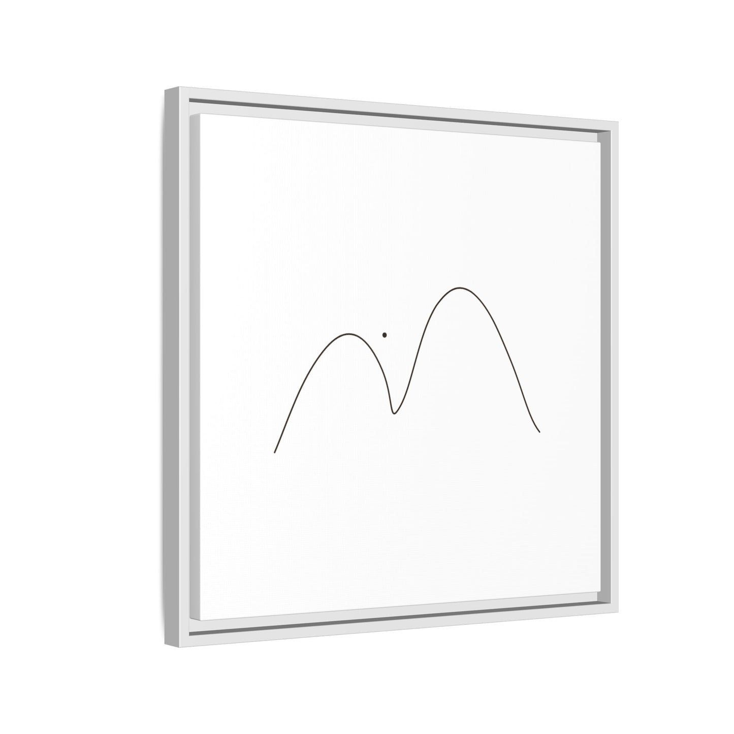 Minimal Line Mountains Matte Canvas Framed