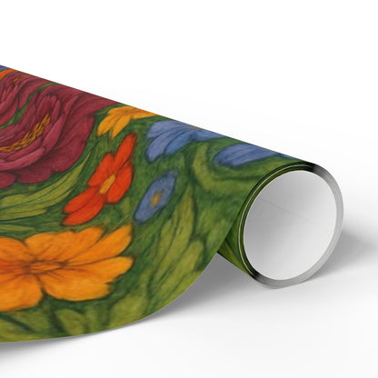 Floral Bouquet Wrapping Paper Roll — Vintage Garden Pattern