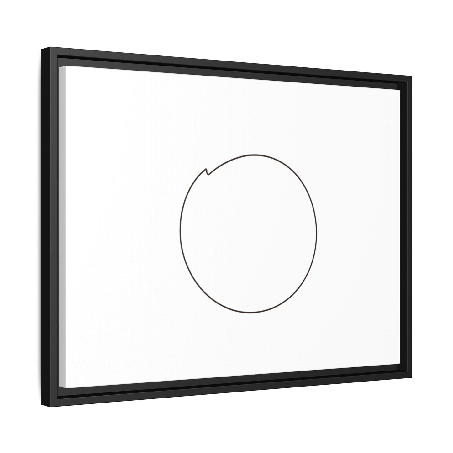 Minimal Circle Line Matte Canvas Framed | Modern Abstract Wall Art
