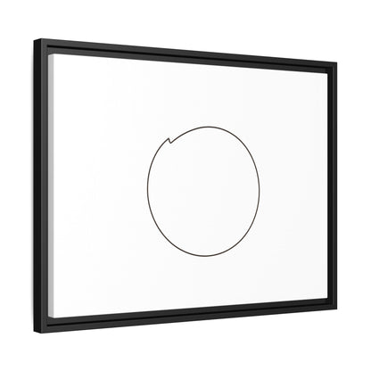 Minimal Circle Line Matte Canvas Framed | Modern Abstract Wall Art