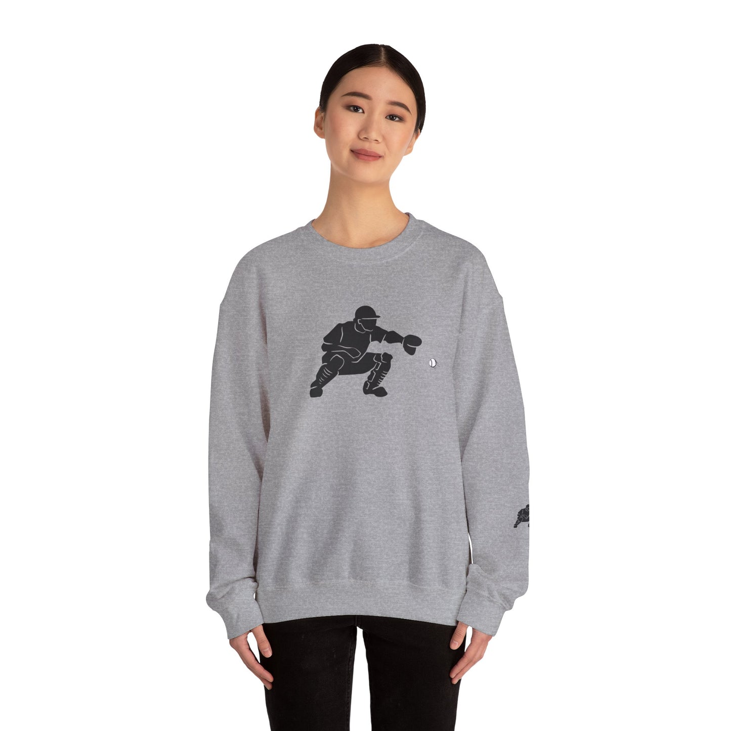Baseball Catcher Crewneck Sweatshirt | Unisex Sports Apparel | Perfect for Game Days, Gifts, and Casual Wear | Baseball Lover's Gift - TRV