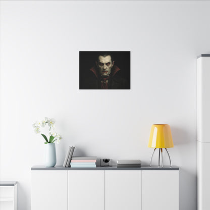 Vampire Portrait Canvas Wall Art – Gothic Dracula Print on Canvas