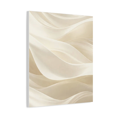 Neutral Abstract Wave Art Matte Canvas