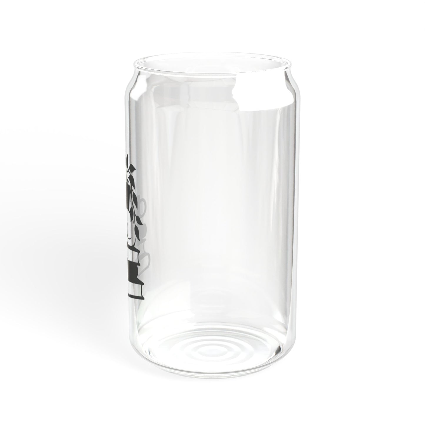 Glass Sipper Cup — Cozy Booklover Design (16oz)