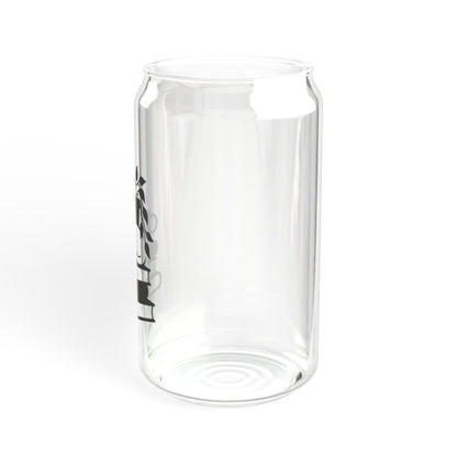 Glass Sipper Cup — Cozy Booklover Design (16oz)