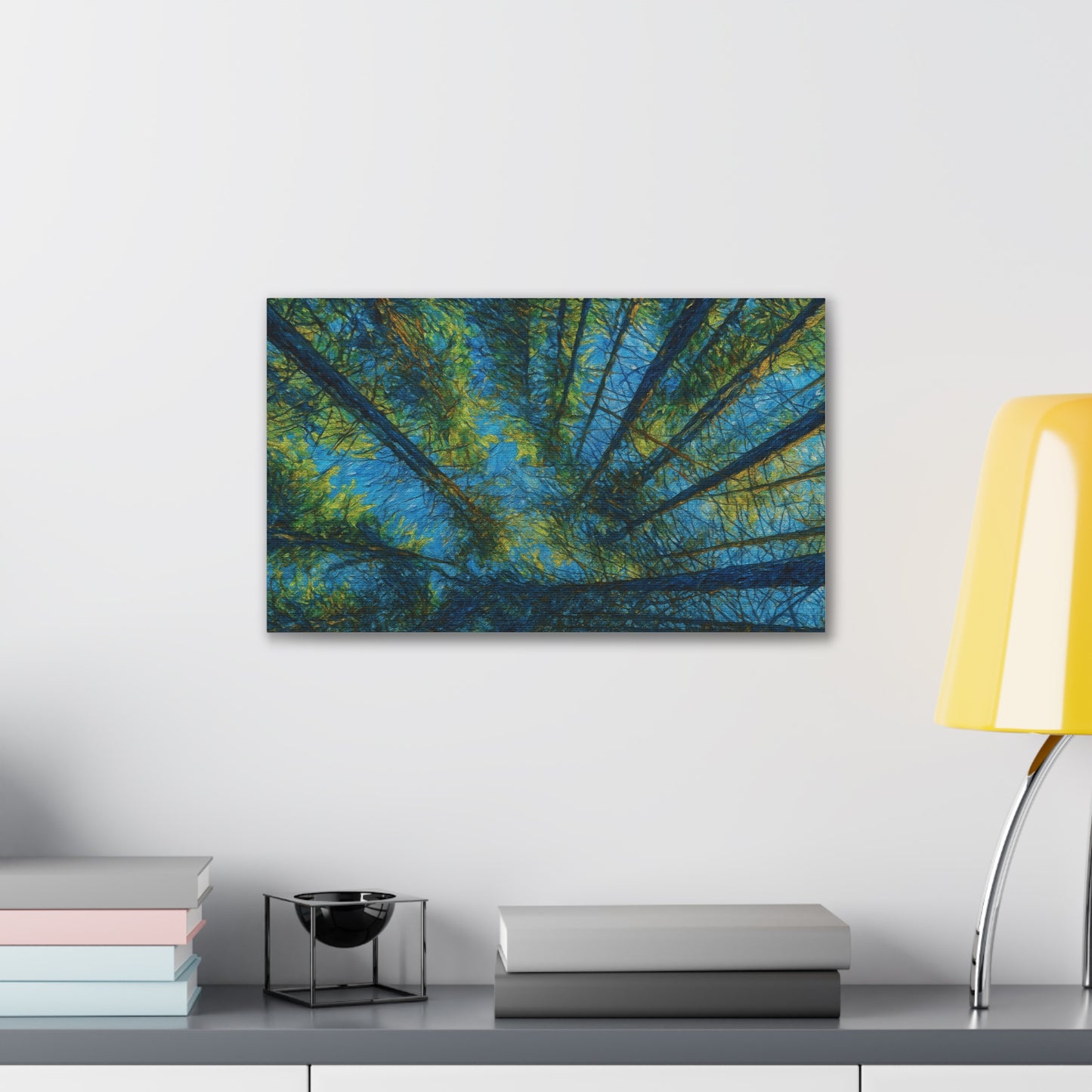 Forest Canopy Canvas Print – Upward View Trees Wall Art (Stretched Canvas 0.75")