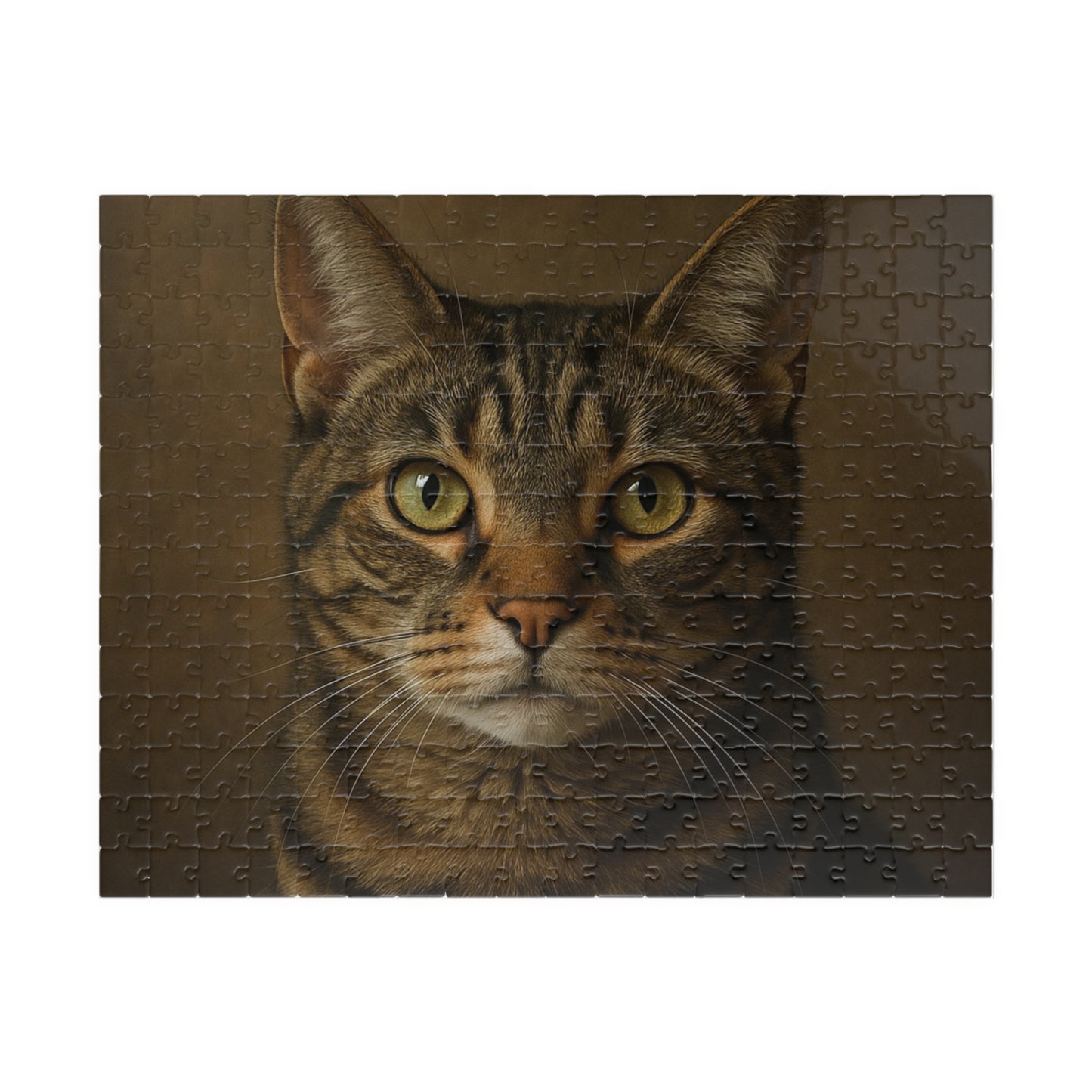 Tabby Cat Portrait Jigsaw Puzzle — Realistic Pet Photography Puzzle (110/252/520/1014 pcs)