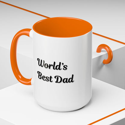 Father's Day Accent Mug, Best Dad Coffee Cup, Father's Day Gift, Novelty Mug, Ceramic Mug, Father's Day Present