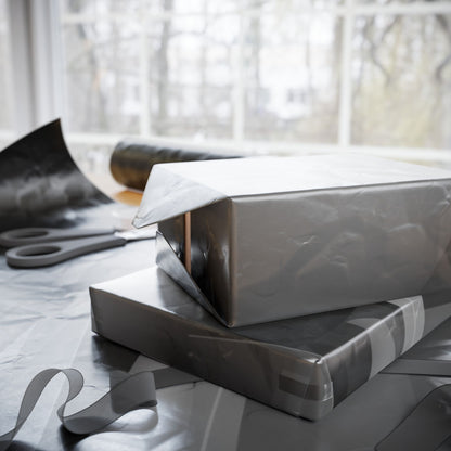 Geometric Shapes Black & Gray Wrapping Paper | Gift Wrap Roll