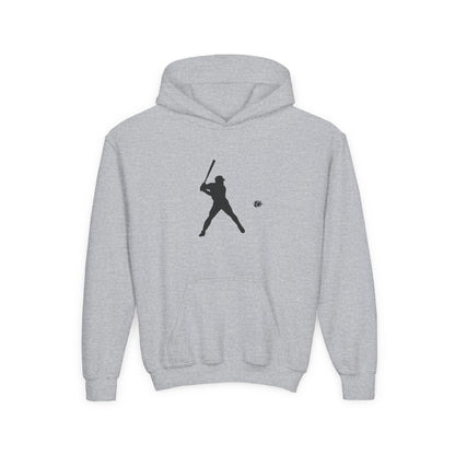 Baseball Themed Youth Hoodie, Sports Sweatshirt, Kids Gift, Youth Apparel, Baseball Fan Gear, Athletic Hoodie