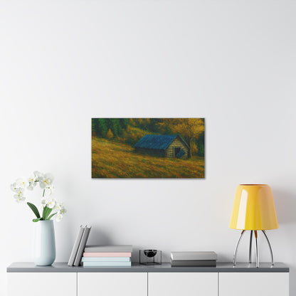 Rustic Canvas Wall Art, Nature Landscape Painting, Autumn Decor, Farmhouse Wall Art, Cozy Home Decoration - TRV
