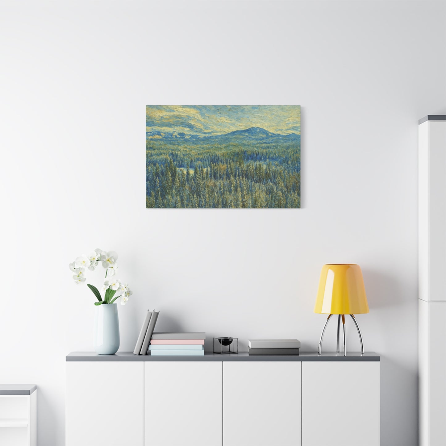Scenic Landscape Canvas Print, Rustic Home Decor, Wall Art for Nature Lovers, Gift for Art Enthusiasts, Serene Forest Artwork - TRV
