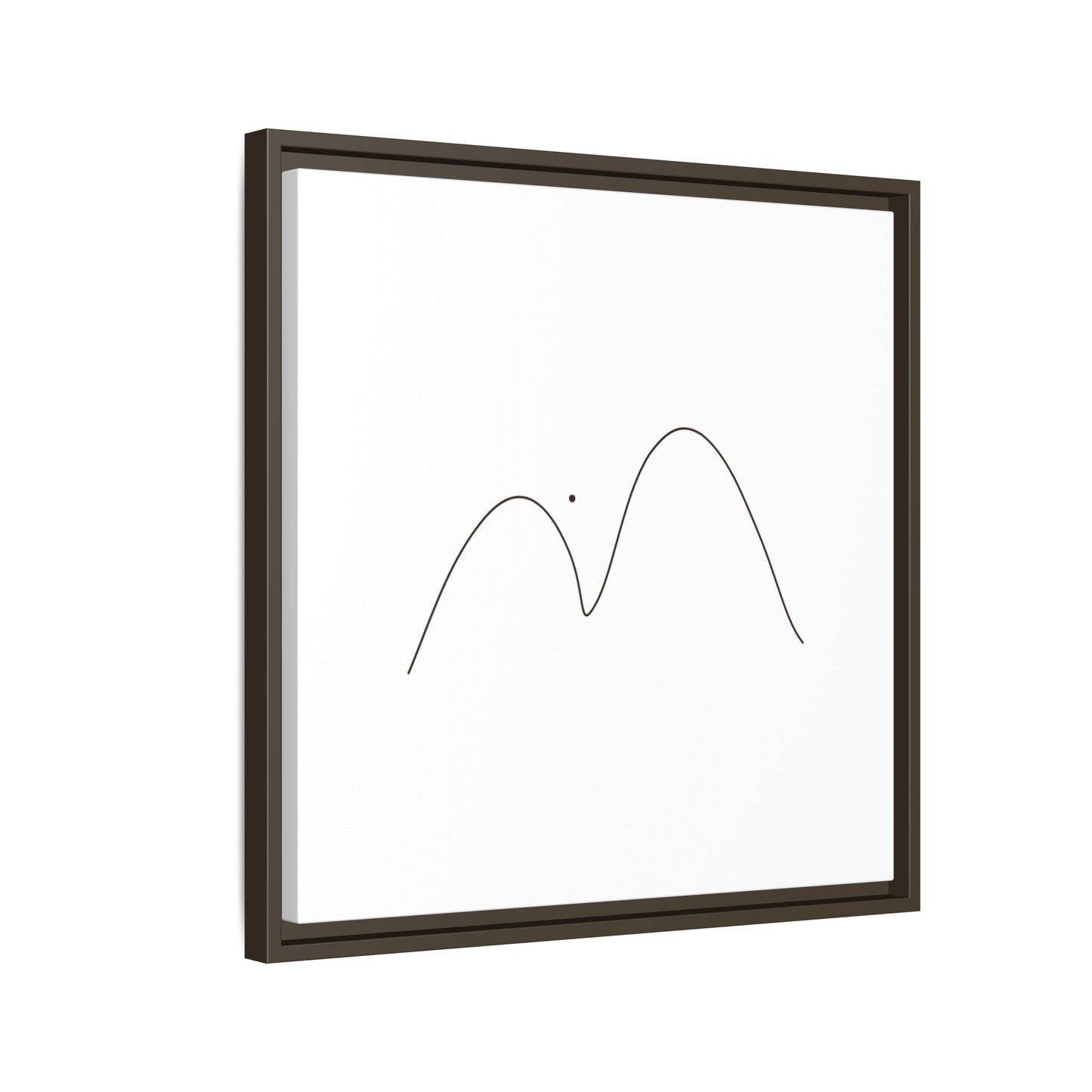 Minimal Line Mountains Matte Canvas Framed