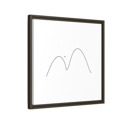 Minimal Line Mountains Matte Canvas Framed